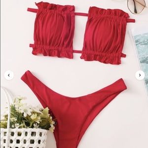 Red swimsuit